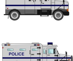 Cartoon police car illustration vector