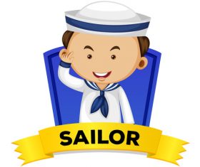 Cartoon sailor illustration vector