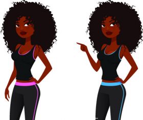 Cartoon twin sisters vector