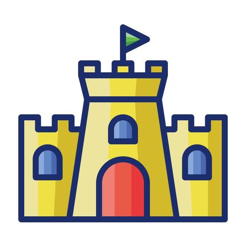 Castle cartoon vector