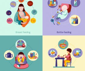 Children and toddler food banner vector