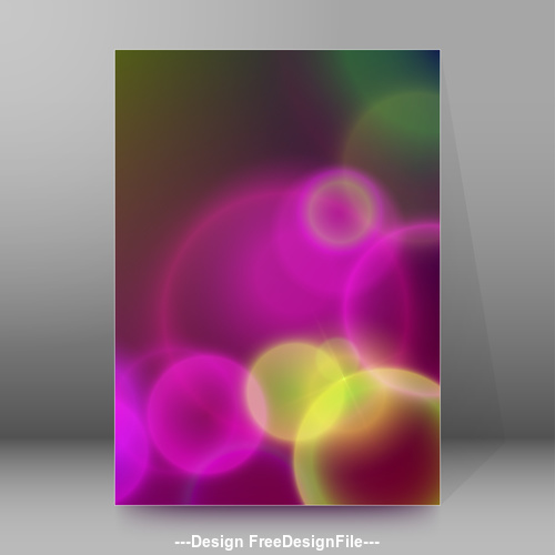 Circle glow cover brochure pages A4 style vector
