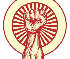 Clenched fist cover vector