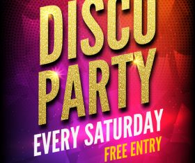 Club disco party dance poster vector