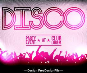 Club disco poster vector