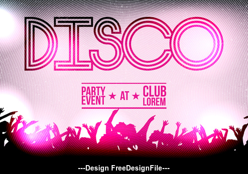 Club disco poster vector