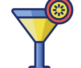 Cocktail cartoon vector