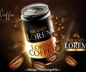 Coffee sale poster vector
