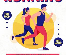 Color Running Flyer PSD Template