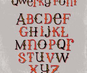 Color alphabet Vector