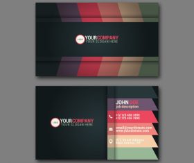 Color business card vector