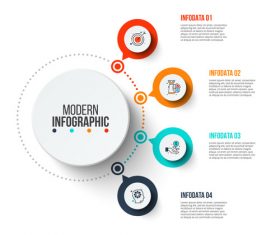 Color infographics number vector