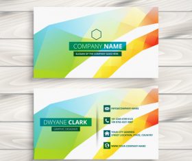 Color premium business card design vector