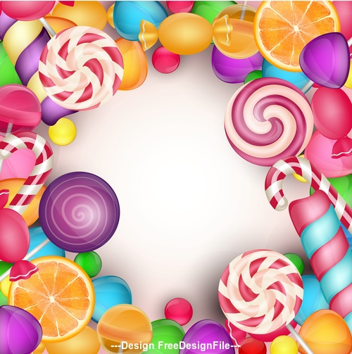 Colorful candy background vector