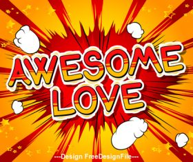 Comic book style word vector