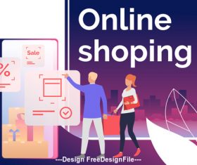 Concept online shopping vector