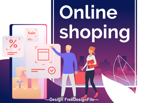 Concept online shopping vector