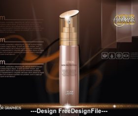 Cosmetic ads template vector