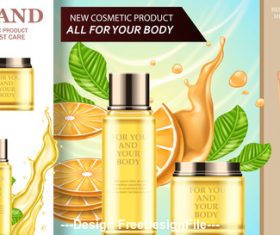 Cosmetics advertising poster vector