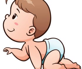 Crawling baby vector illustration vector