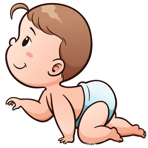 Crawling baby vector illustration vector
