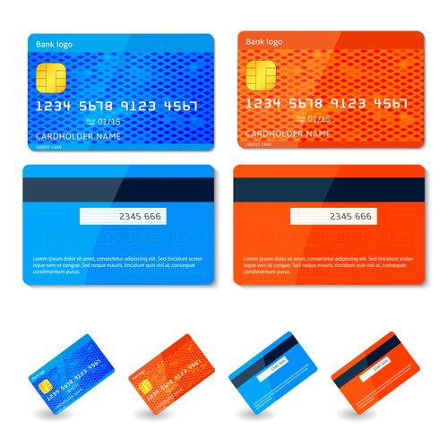 Credit Cards Vector Templates vector