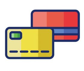 Credit card cartoon vector
