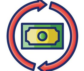 Currency exchange cartoon vector