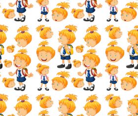 Cute children seamless background vector