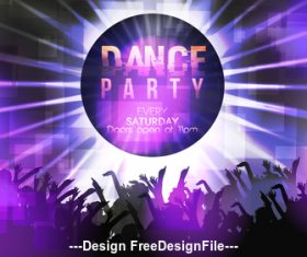 Dance Party Poster Template vector