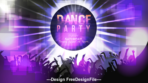 Dance Party Poster Template vector