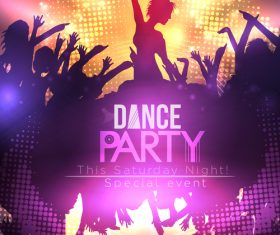 Ultra dance party poster vector free download