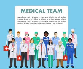 Detailed illustration of doctor and nurs vector