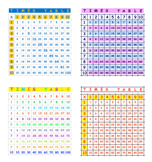Digital table template vector