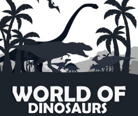 Dinosaur silhouette vector