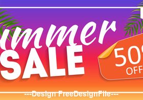 Discount banner vector