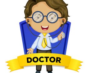 Doctor occupation word card vector