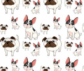 Dog cartoon background pattern vector
