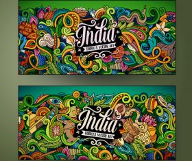 Doodle Indian mythology theme vector