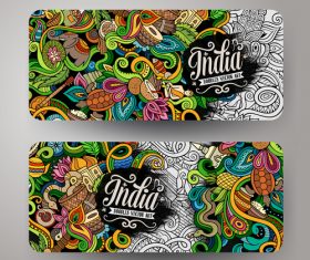 Doodle templates banner vector