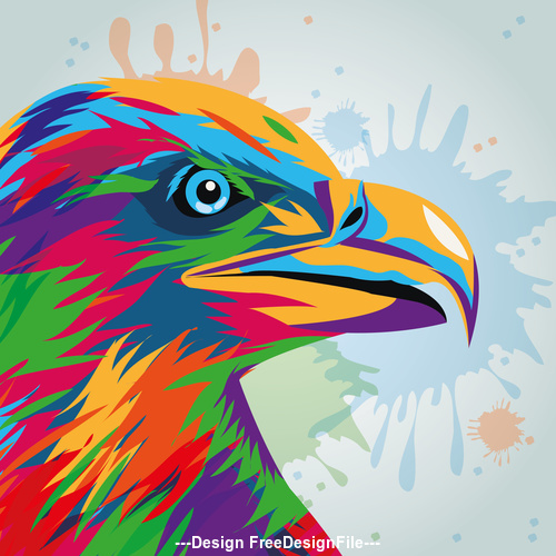 Eagle watercolor illustration vector