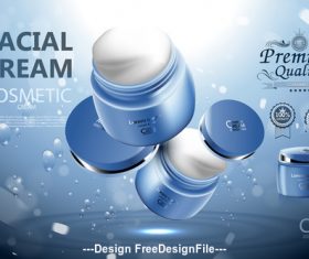 Facial cream cover design vector