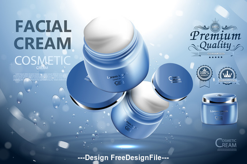 Facial cream cover design vector