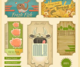 Farm animal banner vector