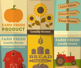 Farm plant banner vector