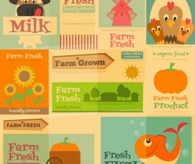 Farm promotional card vector