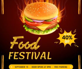 Fast food flyer template psd design
