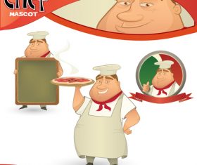Fat chef illustration vector