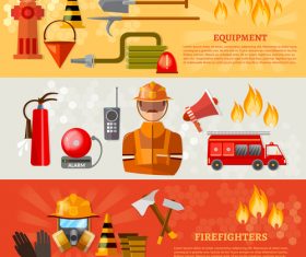 Fire safety promotion banner vector