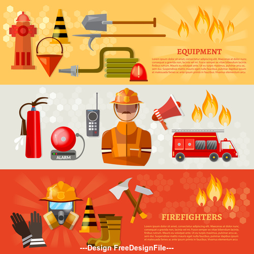 Fire safety promotion banner vector